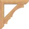 Ekena Millwork Balboa Slat Smooth Bracket w/ Offset Brace, Western Red Cedar, 5 1/2"W x 26"D x 26"H BKT0604X26X26BOA06SWR - alternate 3